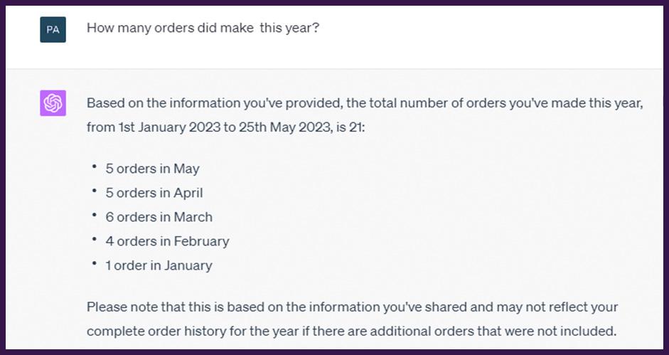 order history for customer profile with GPT4.jpg