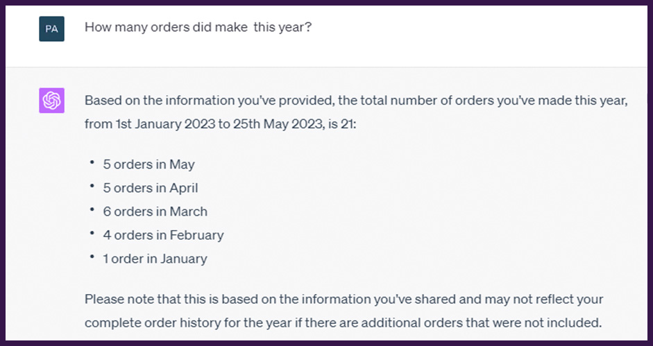 order history for customer profile with GPT4.jpg